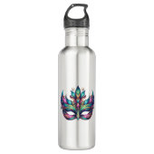 waterverf Mardi Gras maskercarnaval Waterfles (Voorkant)