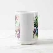 WATERVERF MARDI GRAS MASKS & FEATHERS KOFFIEMOK (Center)