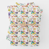 Waterverf Mardi Gras ThMED Inpakpapier Vel (In situ)