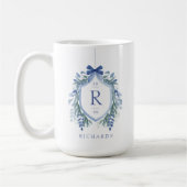 Waterverf maretak crest monogram koffiemok (Links)