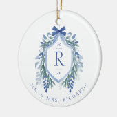 Waterverf maretak crest monogram Ornament (Links)