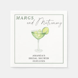 Waterverf Margarita Bruidsdouche  Servet