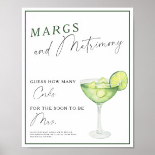 Waterverf Margarita Bruidsuitnodiging Hoeveel Kurk Poster