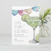 Waterverf Margarita Cinco de Mayo Verjaardagsfeest Kaart (Staand voorkant)