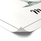 Waterverf Margarita Cocktail Art Print Bar Decor (Hoek)