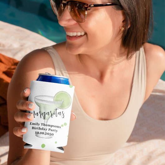 Waterverf Margarita Cocktail Drink Custom Blikjeskoeler