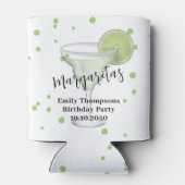 Waterverf Margarita Cocktail Drink Custom Blikjeskoeler (Achterkant)