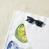 Waterverf Margarita Cocktail Zomer Strandlaken (In situ)