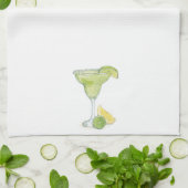 Waterverf Margarita Cocktailbar Theedoek (Gevouwen)