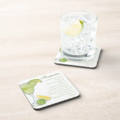 Waterverf Margarita Cocktailrecept Waterverf Bier Onderzetter (Rechterzijde)