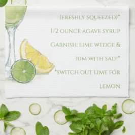 Waterverf Margarita Cocktailrecept Waterverf Theedoek