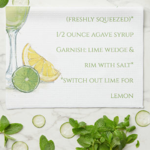 Waterverf Margarita Cocktailrecept Waterverf Theedoek