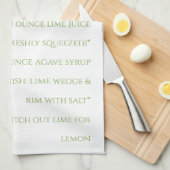 Waterverf Margarita Cocktailrecept Waterverf Theedoek (Quarter Fold)