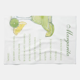 Waterverf Margarita Cocktailrecept Waterverf Theedoek