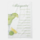 Waterverf Margarita Cocktailrecept Waterverf Theedoek (Verticaal)