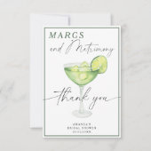 Waterverf Margarita Dank u Vrijgezellenfeest Bedankkaart (Voorkant)