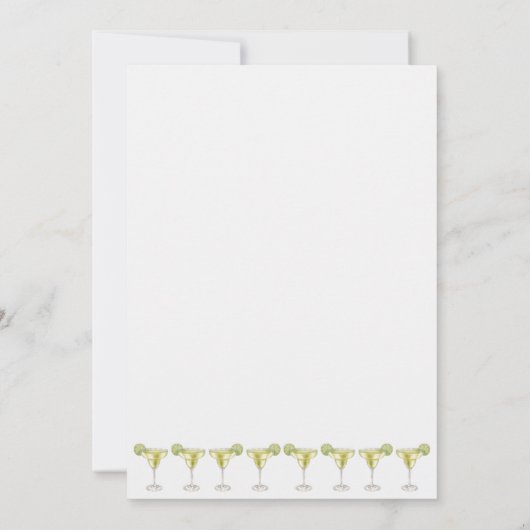 Waterverf Margarita Final Fiesta Bachelorette Kaart (Achterkant)