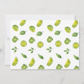 Waterverf Margarita Limoen Vrijgezellenfeest Bedankkaart (Achterkant)