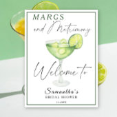 Waterverf Margarita Vrijgezellenfeest Welkom Poster