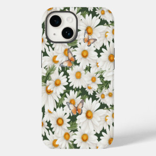 Waterverf Margrieten en Monarchvlinders iPhone 14 Hoesje