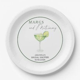 Waterverf Margs en Huwelijk Vrijgezellenfeest Papieren Bordje