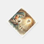 Waterverf Maria & Baby Jesus Geboorteplaats Decoup Servet (Hoek)