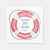 Waterverf mariene reddingsboei - baby shower servet (Voorkant)