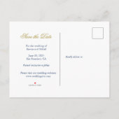 Waterverf Marigold Photo Save the Date Aankondigingskaart (Achterkant)