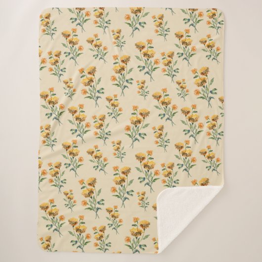 Waterverf Marigold Vertical Sherpa Blanket Deken (Voorkant)
