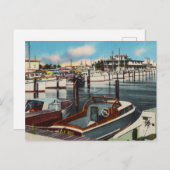  Waterverf Marina Beach Ocean Travel Briefkaart (Voorkant / Achterkant)