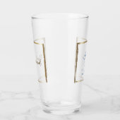 Waterverf marine & Blush Bridesmaid Glas (Links)