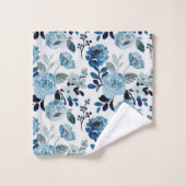 Waterverf marine botanisch bad handdoek (Wasdoekje)
