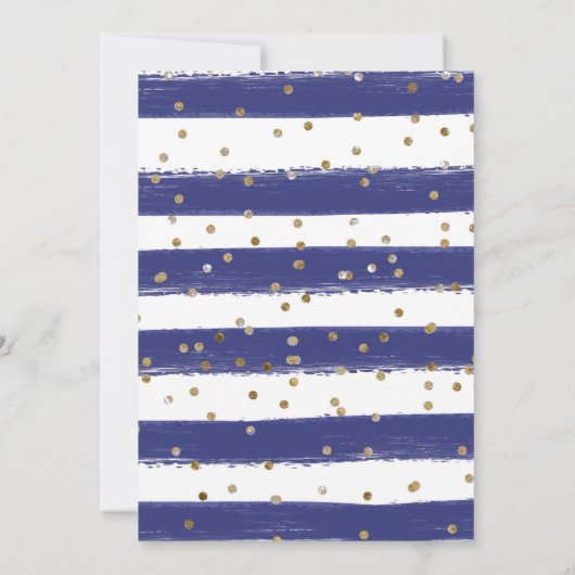 Waterverf marine en blauwe krans bruiloft kaart (Achterkant)