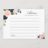 waterverf marine en blozen advieskaart (Voorkant)