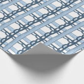 Waterverf Marine en Blue Plaid Cadeaupapier (Hoek)