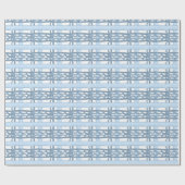 Waterverf Marine en Blue Plaid Cadeaupapier (Vlak)