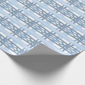 Waterverf Marine en Blue Plaid Cadeaupapier (Hoek)