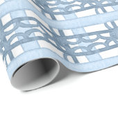 Waterverf Marine en Blue Plaid Cadeaupapier (Rol Hoek)
