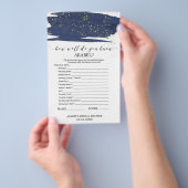 Waterverf marine en goud wat zit er in je paardens flyer (Hand)