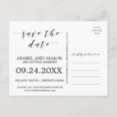 Waterverf marine en gouden bruiloft Save the Date Aankondigingskaart (Achterkant)