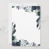 Waterverf marine Floral Wedding Invitation Kaart (Achterkant)