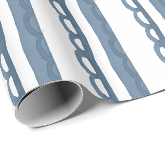 Waterverf marine gestreept cadeaupapier (Rol Hoek)