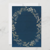 Waterverf marine Gold Wreate kerstparty Kaart (Achterkant)