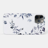 Waterverf marine indigo floraal patroon Case-Mate iPhone case (Achterkant (horizontaal))