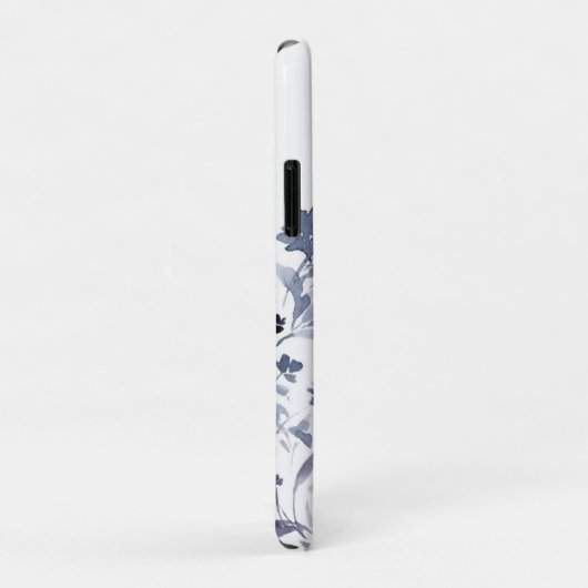 Waterverf marine indigo floraal patroon Case-Mate iPhone case (Achterkant/rechts)