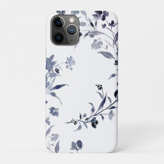 Waterverf marine indigo floraal patroon Case-Mate iPhone case (Achterkant)
