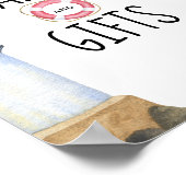 Waterverf Marine - Kaarten en geschenken Poster (Hoek)