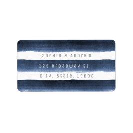 Waterverf marine streept nautische strandbruiloft etiket