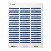 Waterverf marine streept nautische strandbruiloft etiket (Full Sheet)