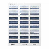 Waterverf marine streept nautische strandbruiloft etiket (Full Sheet)